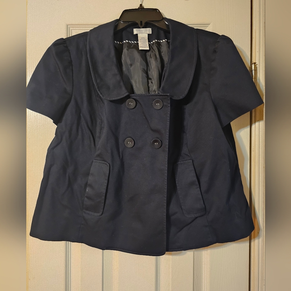 Black Double-Breasted Women's Jacket